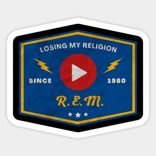 R.E.M // Play Button Sticker